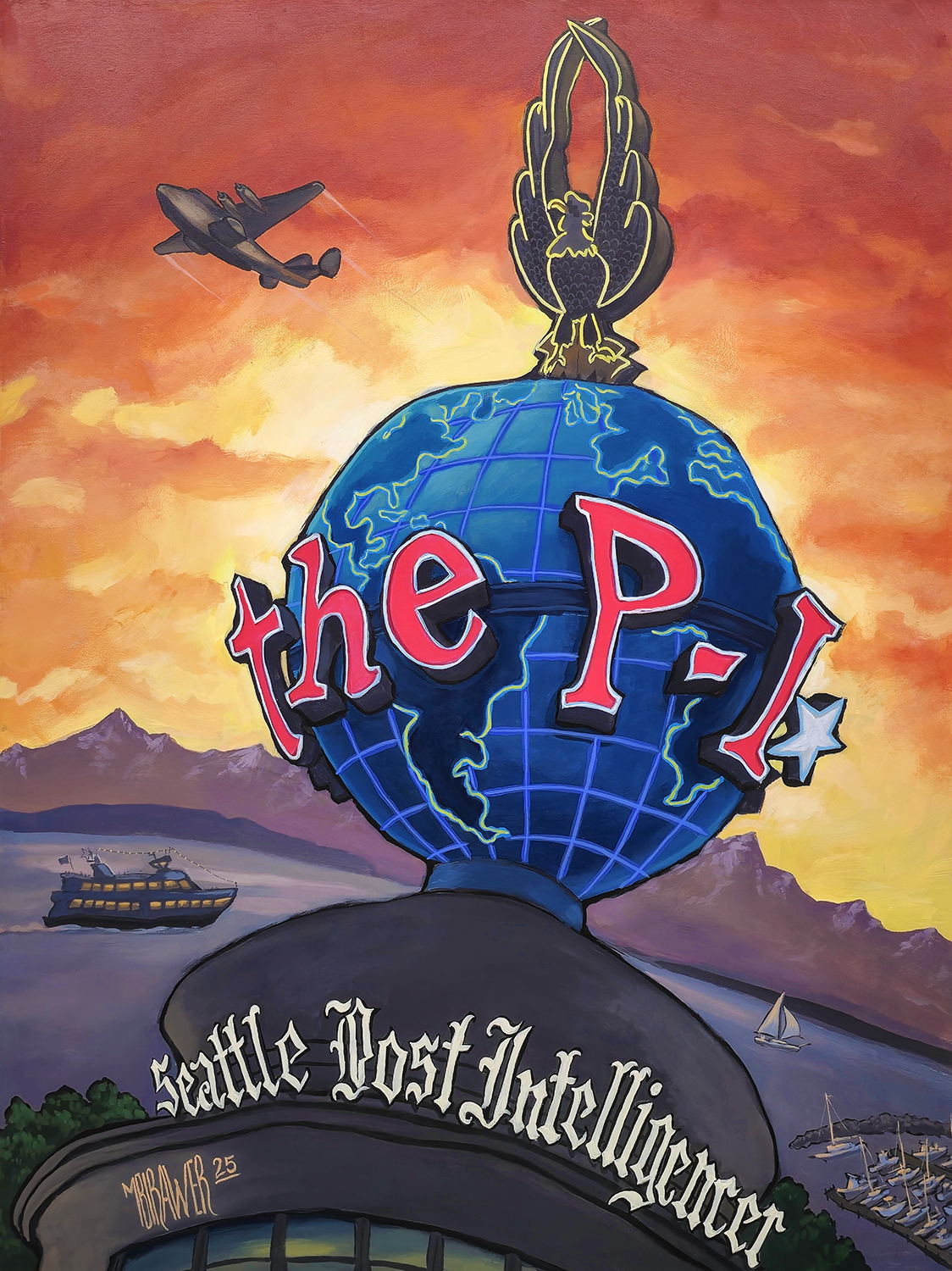 Seattle Post Intelligencer - Original Painting