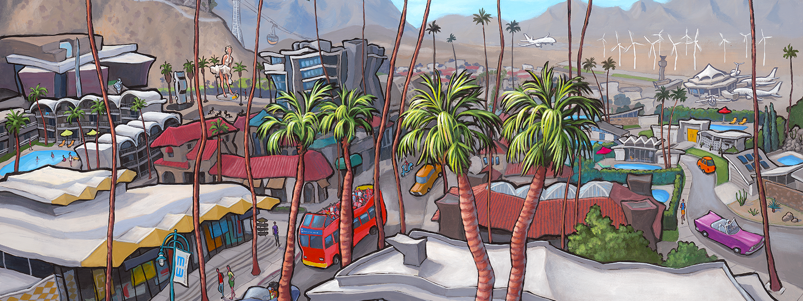 Welcome to Las Vegas Original Painting - Michael Birawer