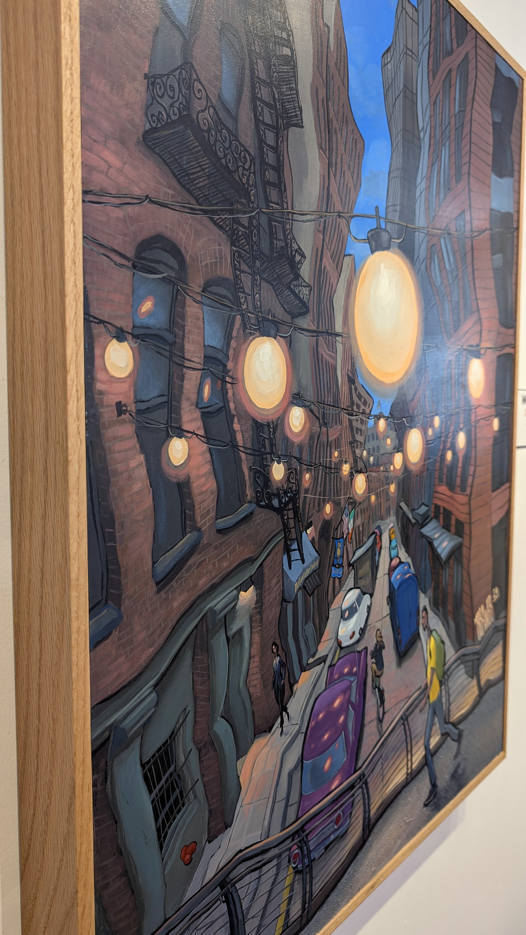 Post Alley Lights - Seattle Original Painting