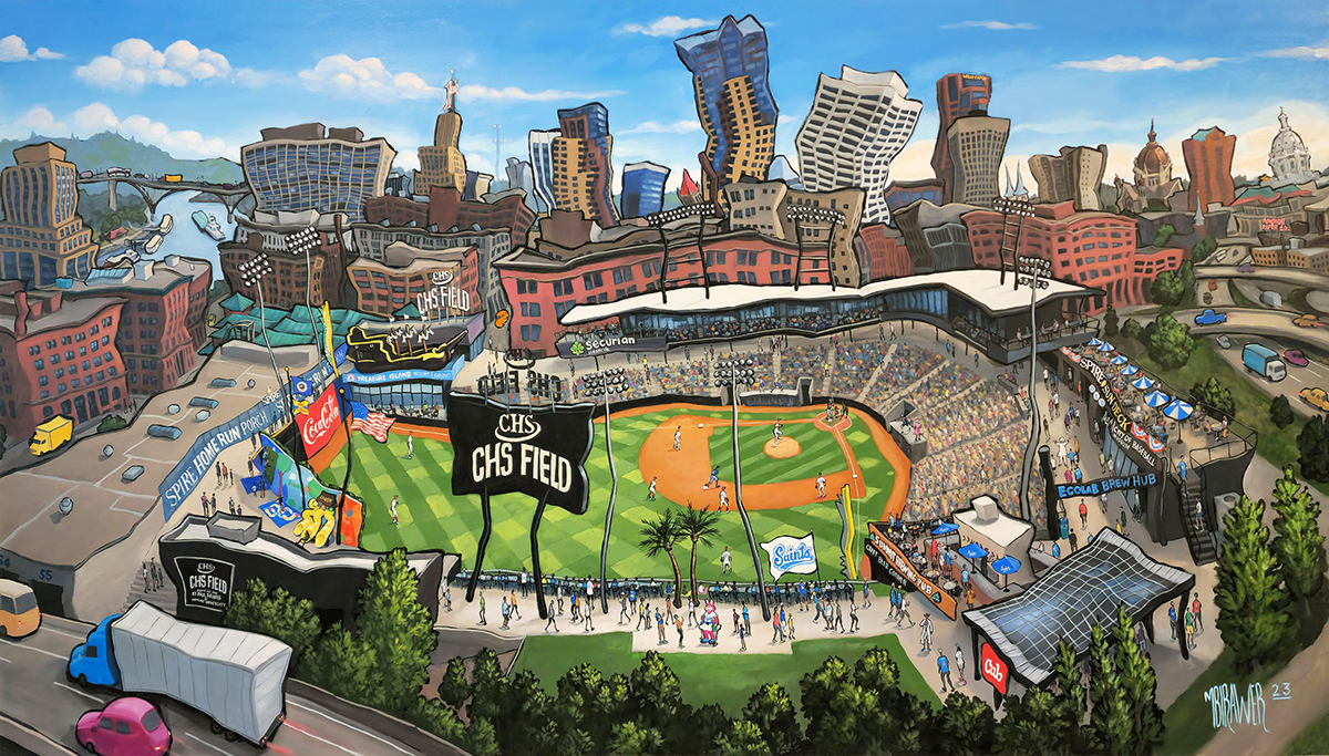 AT&T Park - San Francisco Original Painting - Michael Birawer