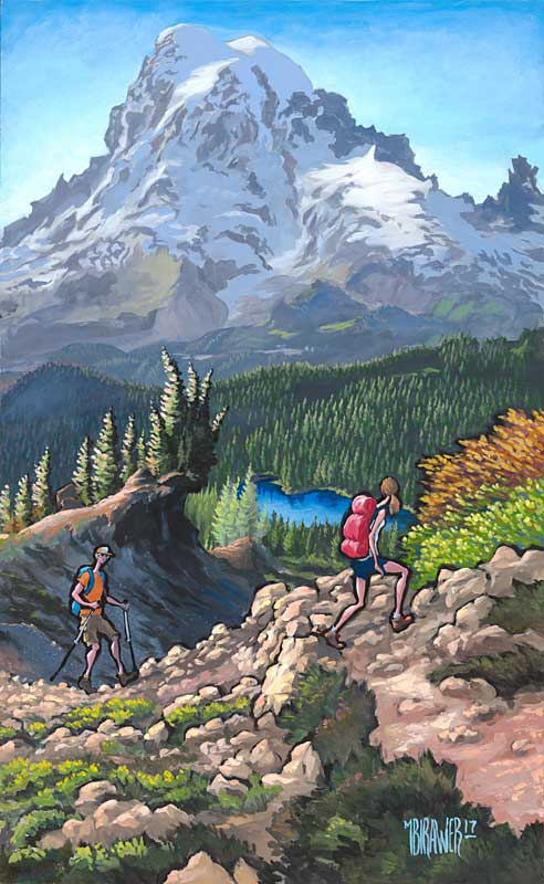 Mount Rainier Original Painting Michael Birawer